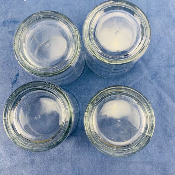 Anchor Hocking Clear MANCHESTER TARTAN Old Fashion Lowball Rock Glasses Set 4 - Picture 5 of 9